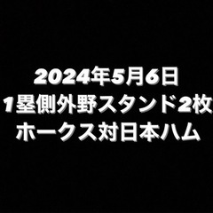 【ネット決済】ソフトバンクホークス　ペアチケット　