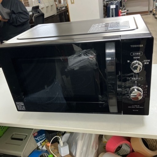 ☆値下げ☆ロ2404-138 TOSHIBA 電子レンジ ER-S17E6（K） 2021年製 通電確認済み 取説なし キズ・汚れあり 中古
