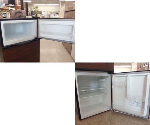 札幌 2018年製 90L 2ドア冷蔵庫 TOHOTAIYO TH-90L2-WD ウッド調パネル