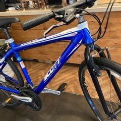 【SCOTT SPORTSTER P6 前後タイヤ・チューブ新品！】アルミフレーム　3×7速　700×35cクロスバイク　ブルー