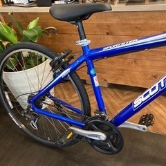 【SCOTT SPORTSTER P6 前後タイヤ・チューブ新品！】アルミフレーム　3×7速　700×35cクロスバイク　ブルー