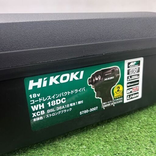 HiKOKI ハイコーキ WH18DC(XCB) 18V コードレスインパクトドライバー ストロングブラック【野田愛宕店】【店頭取引限定】【未使用】IT6ECQCBTC8Z