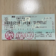 青春18切符2回分4300円　チケット /鉄道切符