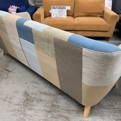 愛品館 江戸川店 ソファ】不二貿易 3Pパッチワークソファ ID:156