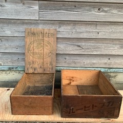 古いビールの木箱 2つセット レア レトロ　古道具
