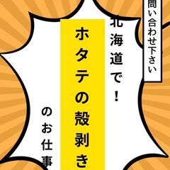 福島県から北海道へ　ホタテの殻剝き