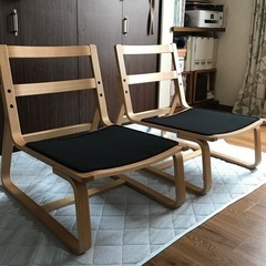 【2脚】無印良品 ソファ MUJI リビングでもダイニングでもつかえるソファチェア(中古) 【受渡日4/13(土)他】［アーム2本・ジョイントパーツ有］ 