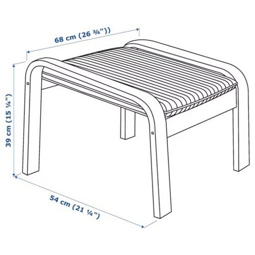 IKEA POÄNG ポエング　パーソナルチェア＆オットマン　椅子　足置き