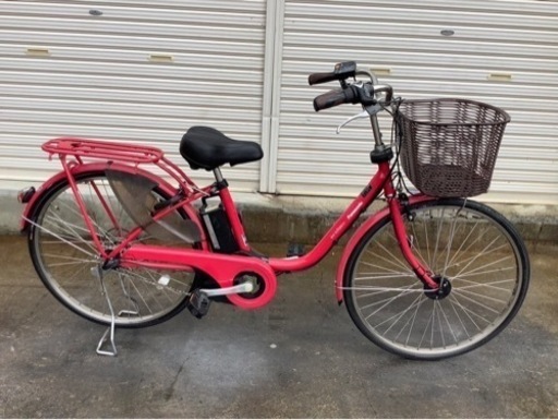 377  パナソニック新機種電動アシスト自転車viviDXSD26インチレッドボディー