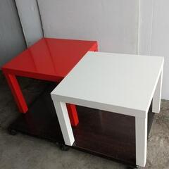 赤×1 IKEA lack サイドテーブル☆