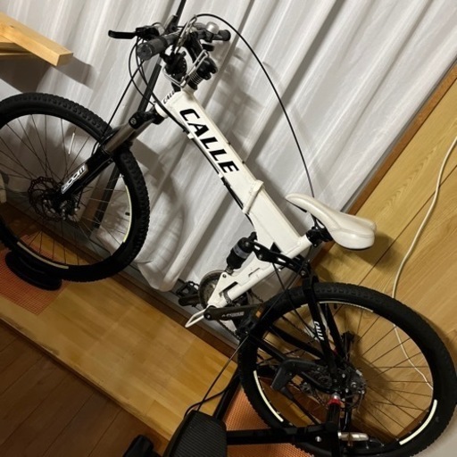 自転車 折りたたみ　サイクルトレーナー付き