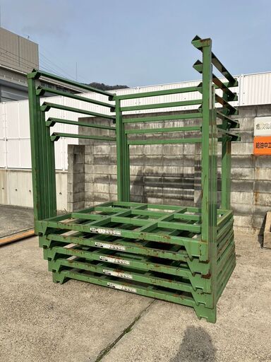 【中古】スタックテーナ　ダイフク　W1700×H1560×D1350　グリーン　5枚セット
