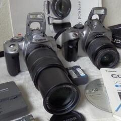 ❤️動作品２台１５点★EOS❤️kissデジタルX❤️望遠レンズセット★説明書付き