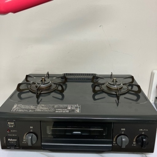 K2404-144 パロマ ガステーブル 2口 LPガス用 IC-S37-2R 2022年製 動作確認済み 汚れあり 中古