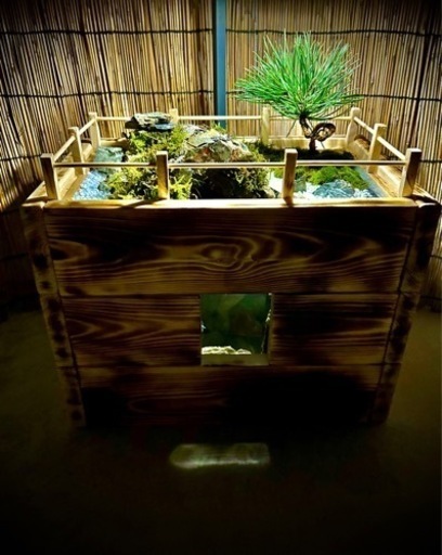 水の流れる日本庭園