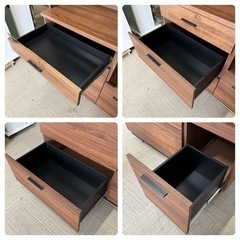 【超美品‼️】定価99,000円♪ 東馬 105cm幅キッチンボード 食器棚 収納家具 アルダー無垢材 ダークブラウン♪