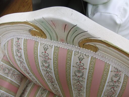 アンティーク調 テレフォンチェア デスク付き椅子 一人掛け 猫脚  