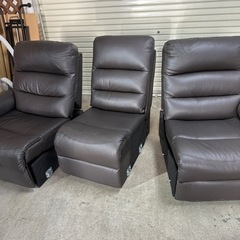 【売却済】NITORI 3人掛け電動リクライニングソファー ビリーバ 革