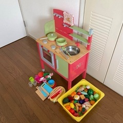 おもちゃセット　木製キッチン　ブロックセット