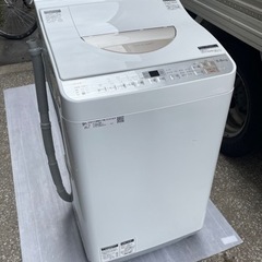 【美品】2018年製　SHARP 洗濯機5.5kg 乾燥機付き