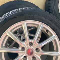 タイヤ ダンロップ WINTER MAXX SJ8 215/60R17 96Q 9.5分山 4本 スタッドレス ECO FORME 17×7J +45 5H ホイール付き