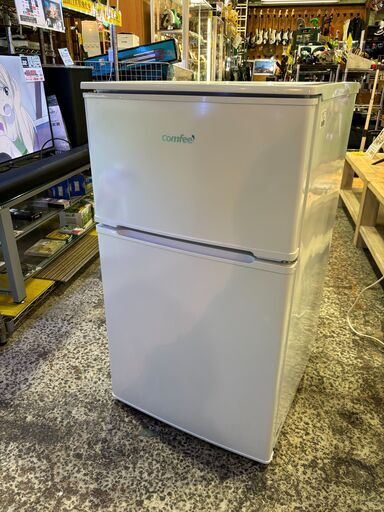 ✨安心の除菌洗浄済✨Comfee' 2023年製 90L 2ドア冷蔵庫 RCT90WH/E【愛市IR016438-007】