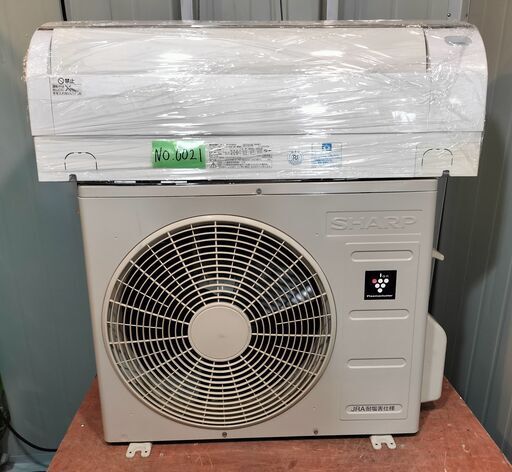 ワ0021 SHARP2016年式エアコン2.2kw6畳適用38000円自動掃除機能付き＠標準工事込み大阪市内価格