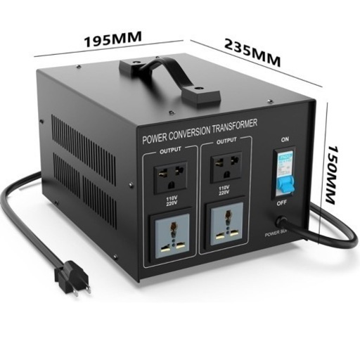 新品未使用 海外国内対応【変圧器】4000VA 降圧昇圧兼用型 自由変換 電源変換プラグ
