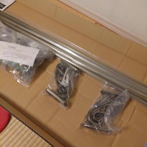 伸縮性カーテンレール2箇所分セット