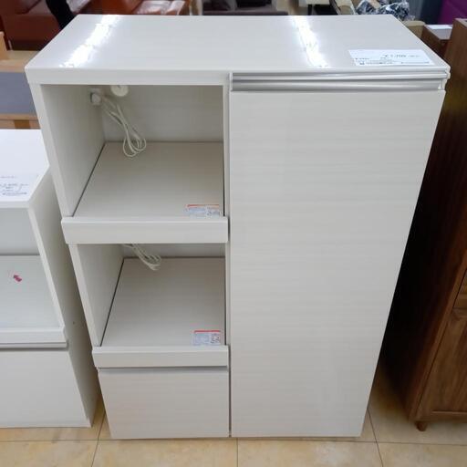 ★ジモティ割あり★  レンジ台 白 H120×D45.5×W80 クリーニング済み OJ4012