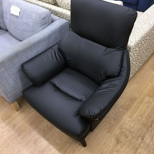 ★ジモティ割あり★ ニトリ 1人用ソファ Nシールド コウテイ3 ダークブラウン W84×D85×H94 クリーニング済み SJ5407