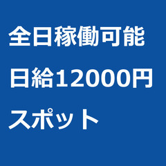 【スポット案件/急ぎ募集】【日給12000円】東京都日野市 / ...