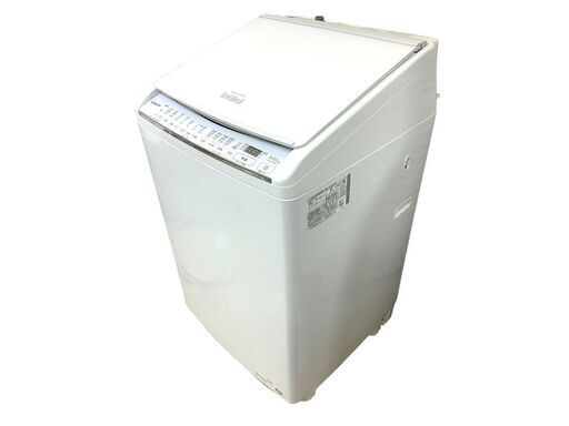 JY 美品 HITACHI 8kg洗濯乾燥機 ビートウォッシュ 2021製 AIお洗濯 ナイアガラ ビート洗浄 長期保証残あり BW-DV80G