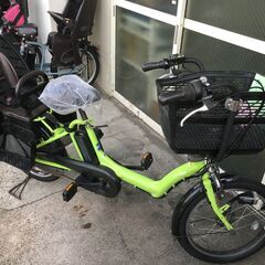 地域限定送料無料 ヤマハ キッスミニ 子供乗せ 8,7AH 新基準 黄緑 