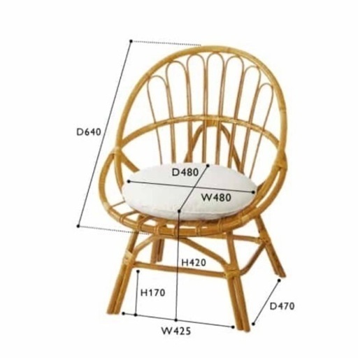unico ラタン製1人掛けチェア