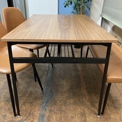 S221 ⭐ ダイニング4点セット モダンダイニングチェア 幅120cm USED