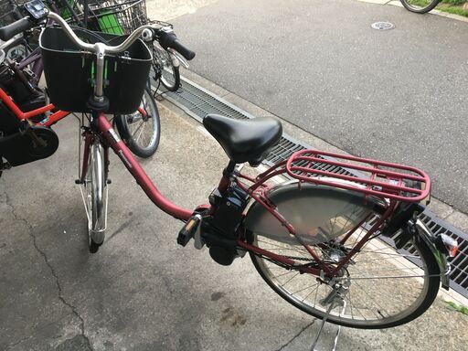 地域限定送料無料　パナソニック　ビビ　EX　16AH　ラクイック　子供乗せ　赤　パスウィズ　アシスタ　神戸市　電動自転車 地域限定送料無料 パナソニック ビビ EX 16AH ラクイック 子供乗せ 赤