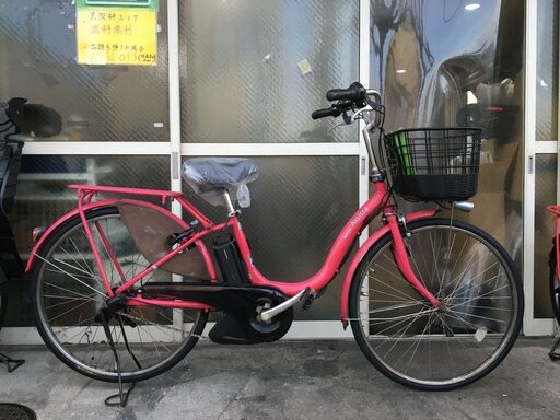 地域限定送料無料　ブリヂストン　アシスタ　新基準　子供乗せ　8,7AH　ピンク　ナチュラ　ビビ　神戸市　電動自転車