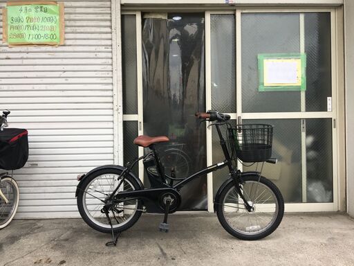 地域限定送料無料　パナソニック　グリッター　8,9AH　新基準　20インチ　黒　パスシティX　リアルストリームミニ　神戸市　電動自転車