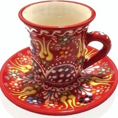 トルコ製コーヒーカップ＆ソーサー