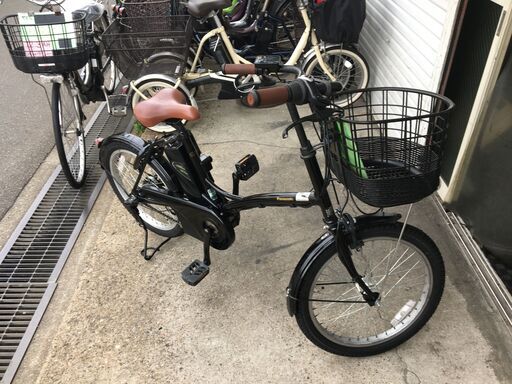 地域限定送料無料　グリッター　8,9AH　小径車　黒　神戸市　電動自転車 地域限定送料無料 パナソニック グリッター 8,9AH 新基準 20インチ 黒