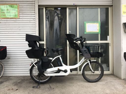 地域限定送料無料　ヤマハ　パスバビーアン　SP　三人乗り　子供乗せ　15,4AH　白　ギュットクルーム　ビッケグリ　神戸市　電動自転車