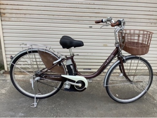 393  ブリヂストン電動アシスト自転車アシスタ26インチブラウンアルミボディー