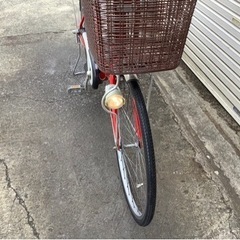 394  パナソニック電動アシスト自転車vivi26インチレッドアルミボディー