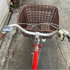 394  パナソニック電動アシスト自転車vivi26インチレッドアルミボディー