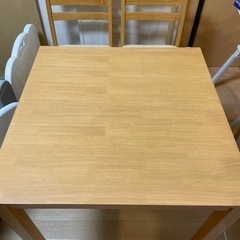 【お取引中】木目ダイニングテーブル 椅子セット