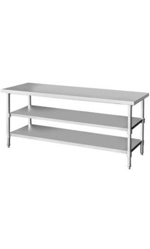 KIPROSTAR(キプロスター) ステンレス 作業台 3段 業務用 調理台 厨房 1800×600×800 板厚1.2mmモデル ステンレステーブル テーブル