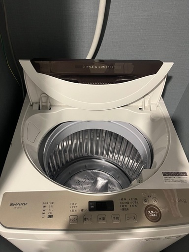 美品⭐︎SHARP製洗濯機【4/7 夕方以降 田町エリアの自宅まで受け取りにきてくれる人】