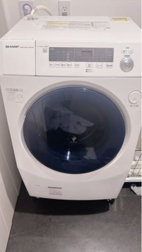 美品ほぼ新品 SHARP 乾燥機付き ドラム式洗濯機