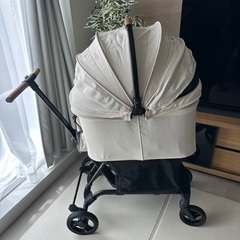 【屋外未使用】AIRBUGGY WIZ X パールホワイト ペットカート